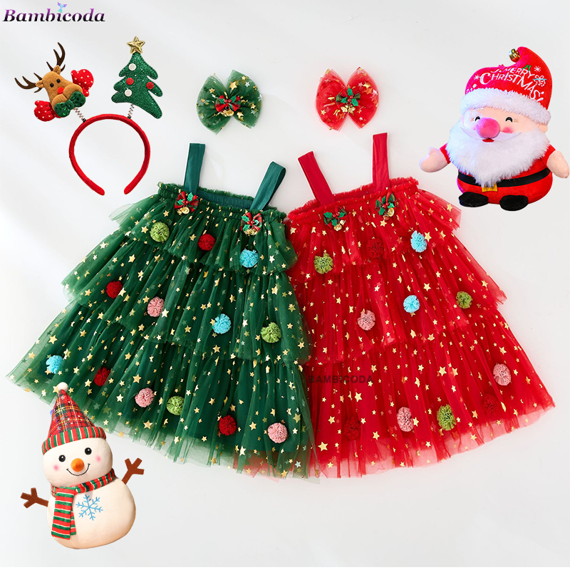 Summer Clothing Toddler - Girls Xmas Dress Green Elf New