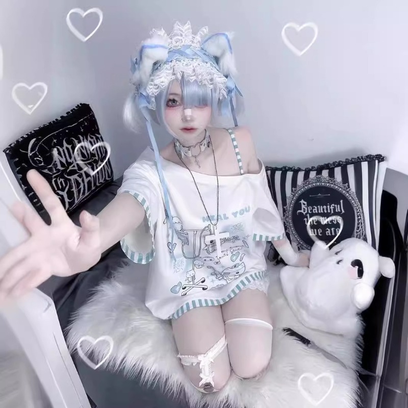 Anime Y2k Cartoon Kawaii Cat P - đánh giá và giá Summer Clothing Cartoon