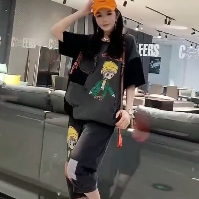 Plus Size Cartoon Letter Print - đánh giá và giá Summer Clothing Cartoon