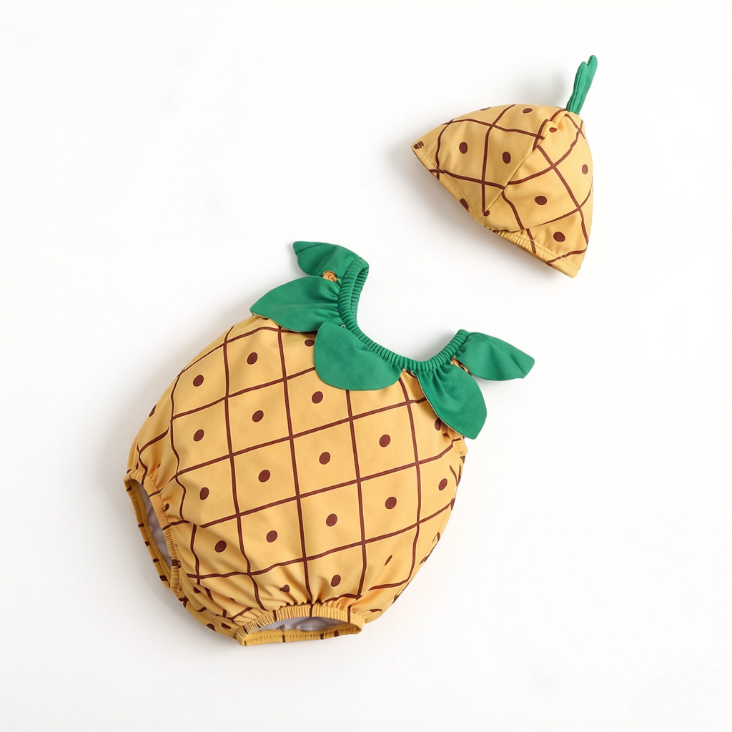 2Pcs Pineapple Cartoon One-pie - đánh giá và giá Summer Loving Kids Clothing