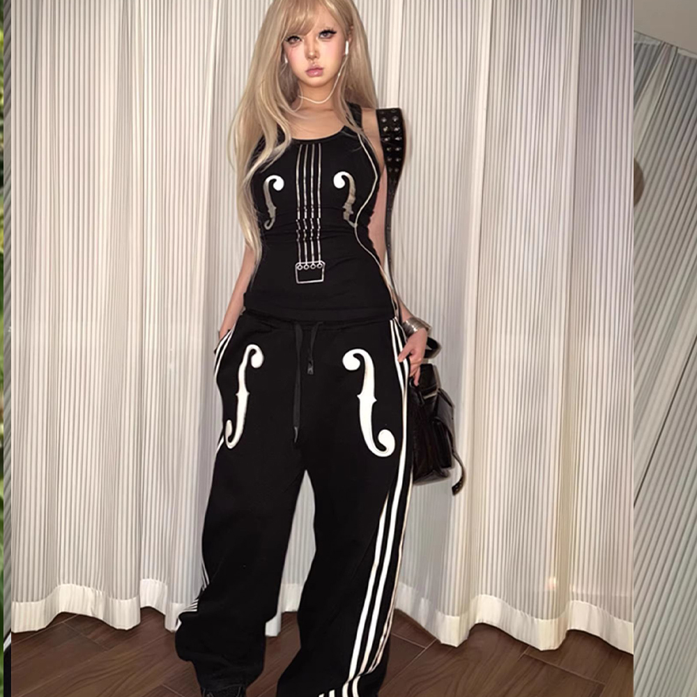 Printed Black Vest Women's Sum - đánh giá và giá Summer Clothing Cartoon