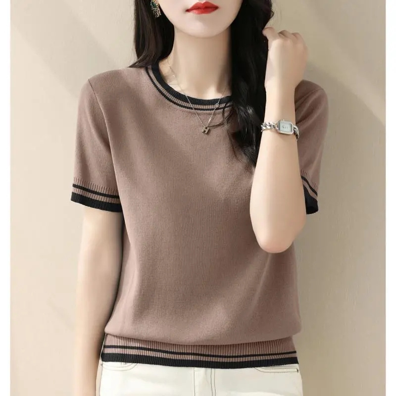 New Summer V-neck Knitted Swea - đánh giá và giá Summer Clothing Yarn