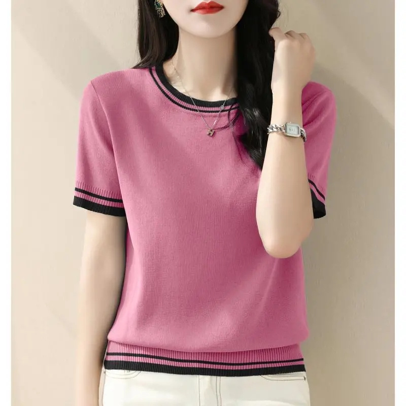 New Summer V-neck Knitted Swea - đánh giá và giá Summer Clothing Yarn
