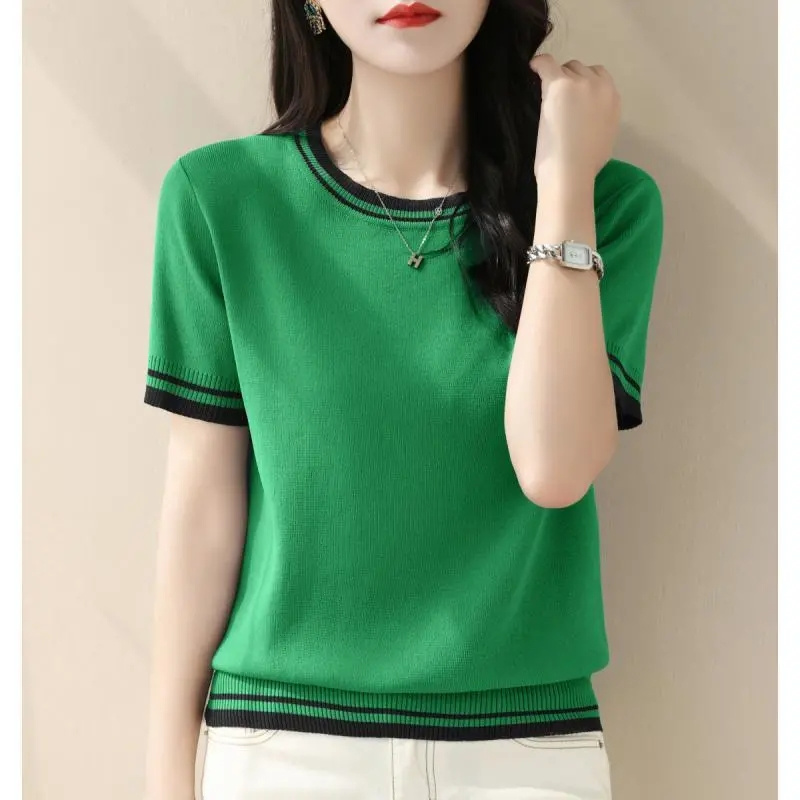 New Summer V-neck Knitted Swea - đánh giá và giá Summer Clothing Yarn