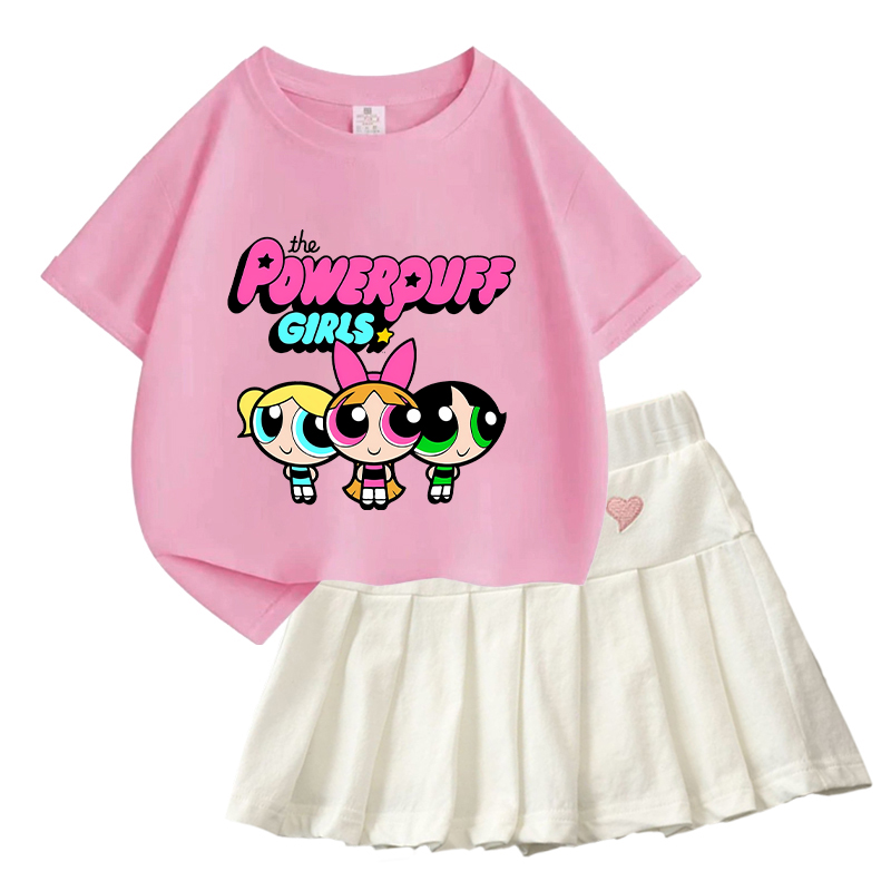 Powerpuff Girl T Shirt Pleated - đánh giá và giá Summer Clothing Toddler