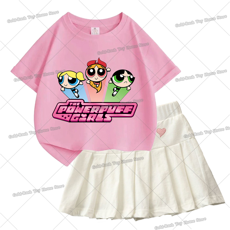 Powerpuff Girl T Shirt Pleated - đánh giá và giá Summer Clothing Toddler