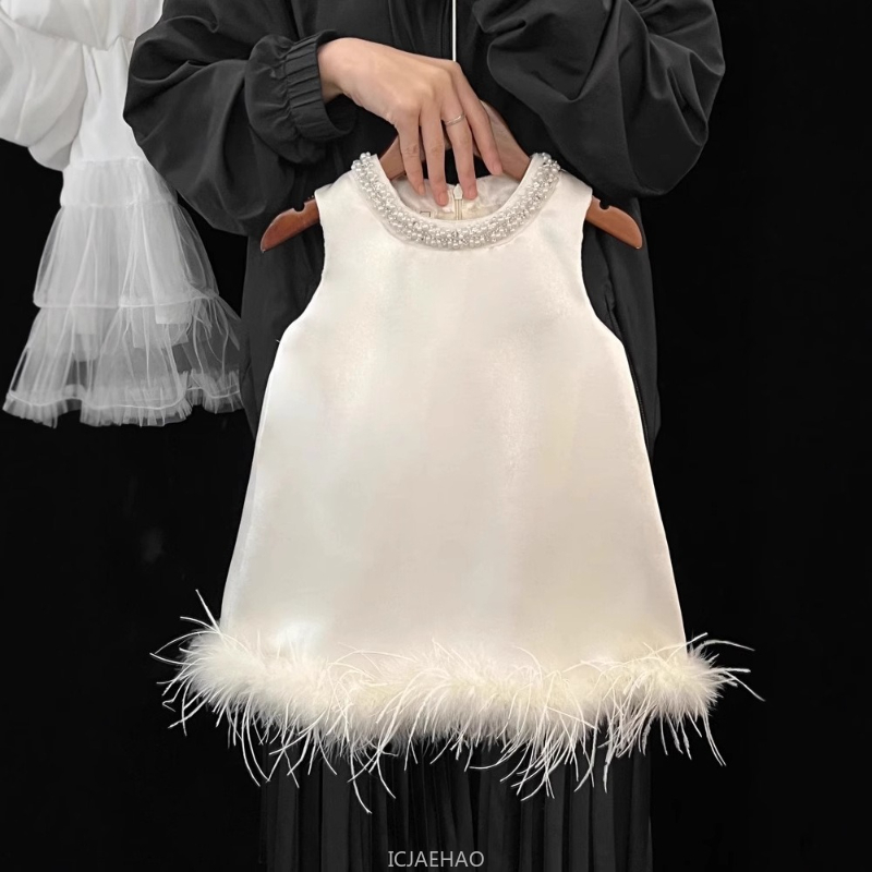 2025 New Girls Satin Feather P - đánh giá và giá Summer Clothing Toddler