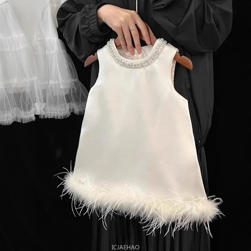 2025 New Girls Satin Feather P - đánh giá và giá Summer Clothing Toddler
