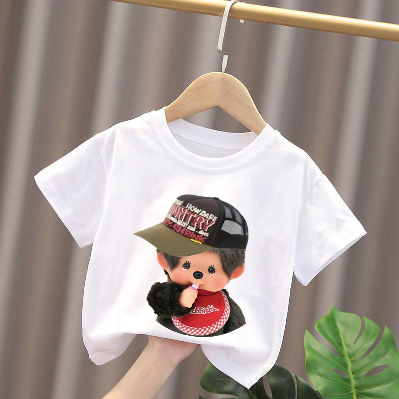 Monchhichi Kids T-shirts Anime - đánh giá và giá Summer Clothing Cartoon