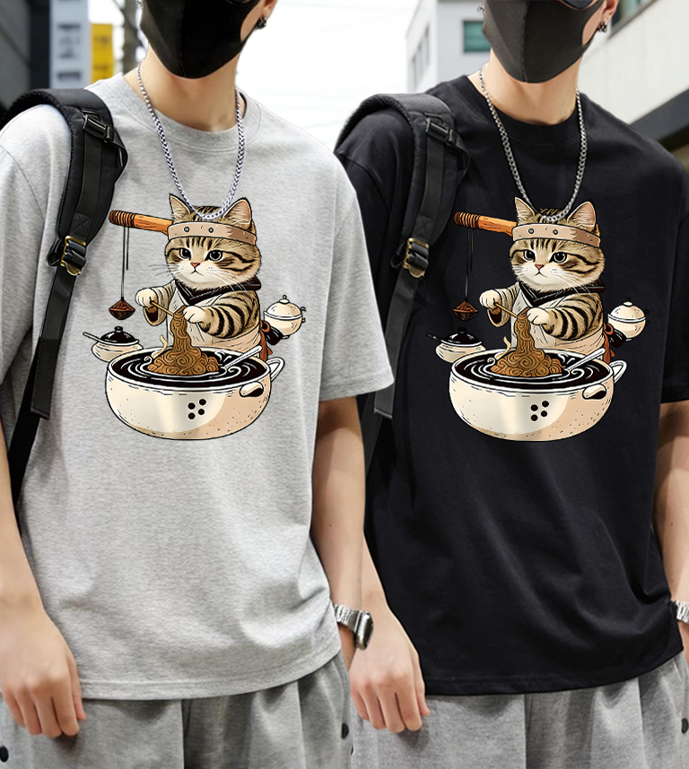 Master Cat Is Making Lamian No - đánh giá và giá Summer Clothing Cartoon