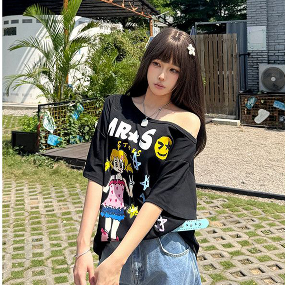 Hotweek Pattern T-shirt Cartoo - đánh giá và giá Summer Clothing Cartoon