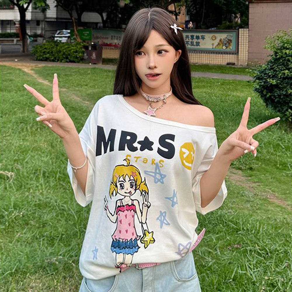 Hotweek Pattern T-shirt Cartoo - đánh giá và giá Summer Clothing Cartoon